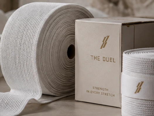 Illustrative elastic roll and packaging
